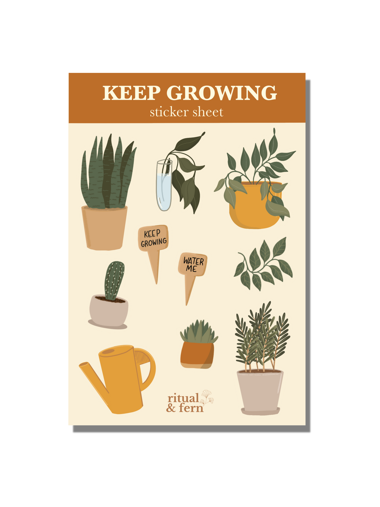 KEEP GROWING STICKER SHEET