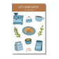 LET'S GRAB COFFEE STICKER SHEET
