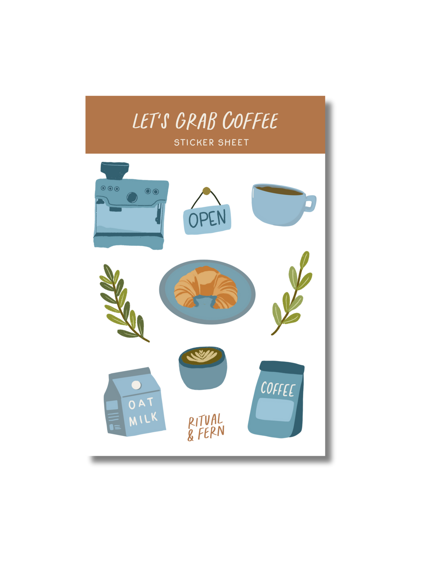 LET'S GRAB COFFEE STICKER SHEET