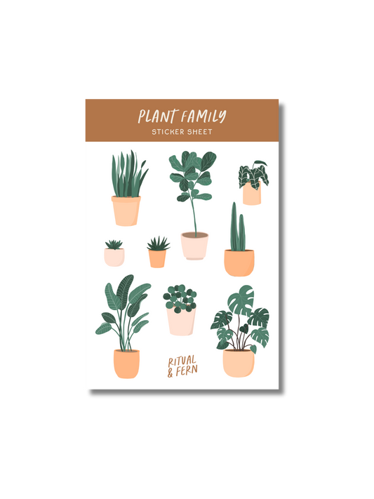 PLANT FAMILY STICKER SHEET