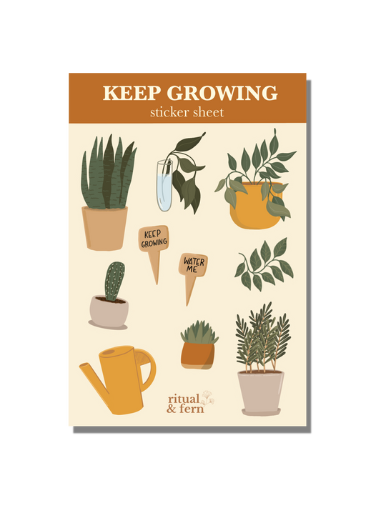 KEEP GROWING STICKER SHEET