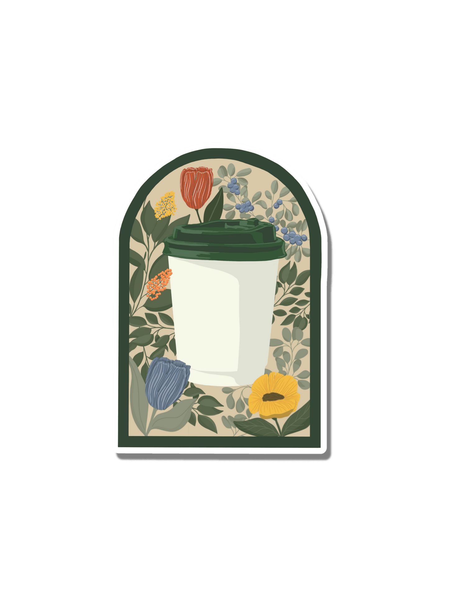 ARCHED COFFEE STICKER - ritual & fern